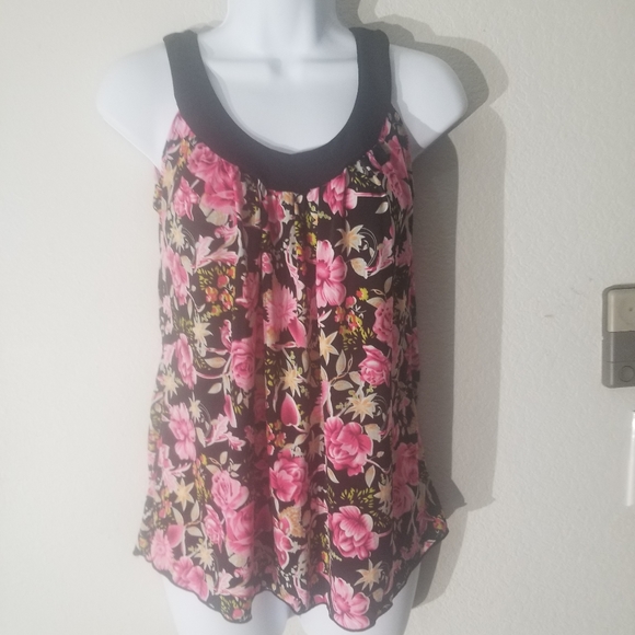 Empire Flowered Tank Top L - Picture 1 of 3